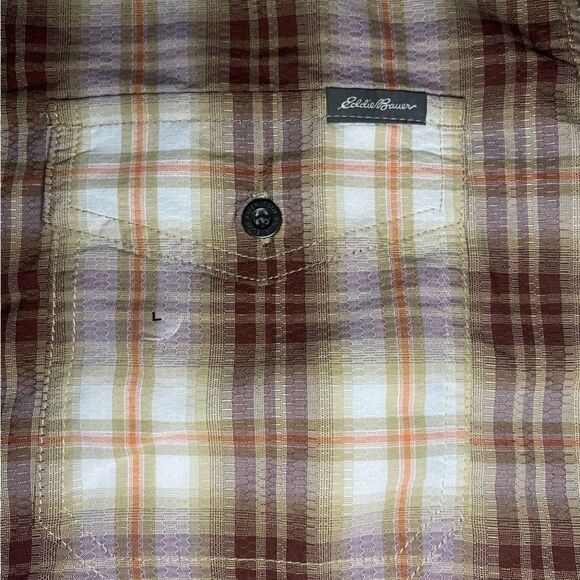 NWT Eddie Bauer Mountain Short-Sleeve Button Up | Large | Hiking Outdoors - Picture 3 of 6